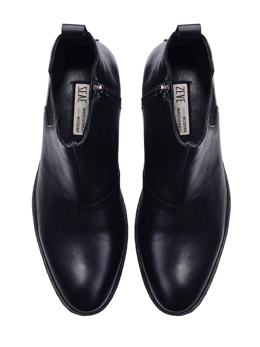 ChelseaBootsZipperBlackSolidZeveInternationalmenshoesKualaLumpur05 - Zeve