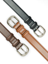ClassicLeatherBeltwithSilverTonedBuckle - Zeve