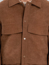 CorduroyJacketBrownButton - Zeve