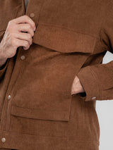 CorduroyJacketBrownSidePocket - Zeve