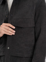 CorduroyJacketDarkGreyPocket - Zeve