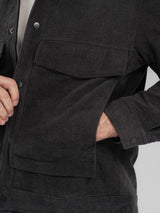 CorduroyJacketDarkGreySidePocket - Zeve