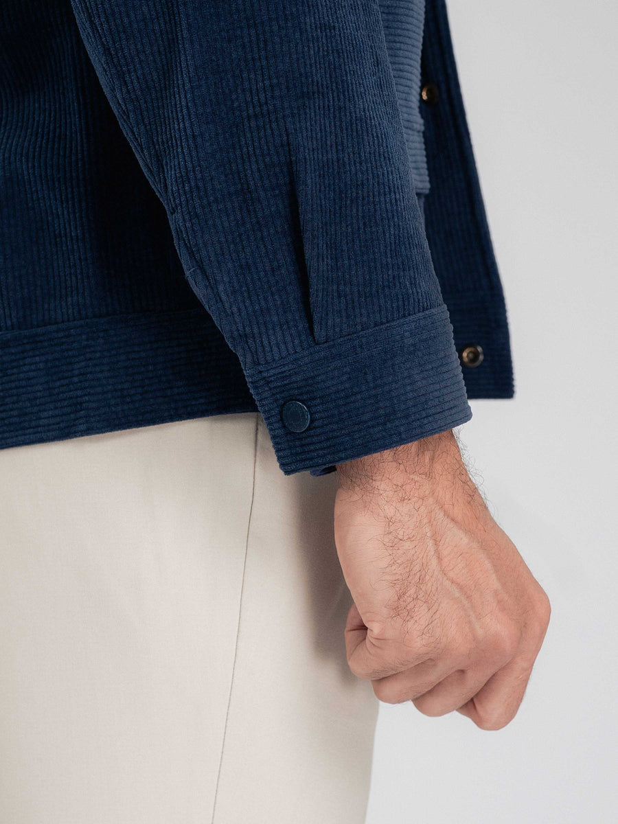 CorduroyJacketNavyCuff - Zeve