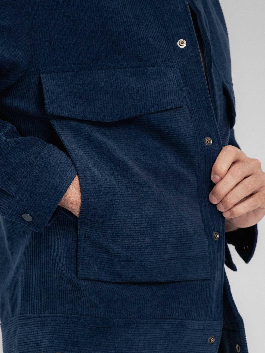 CorduroyJacketNavySidePocket - Zeve