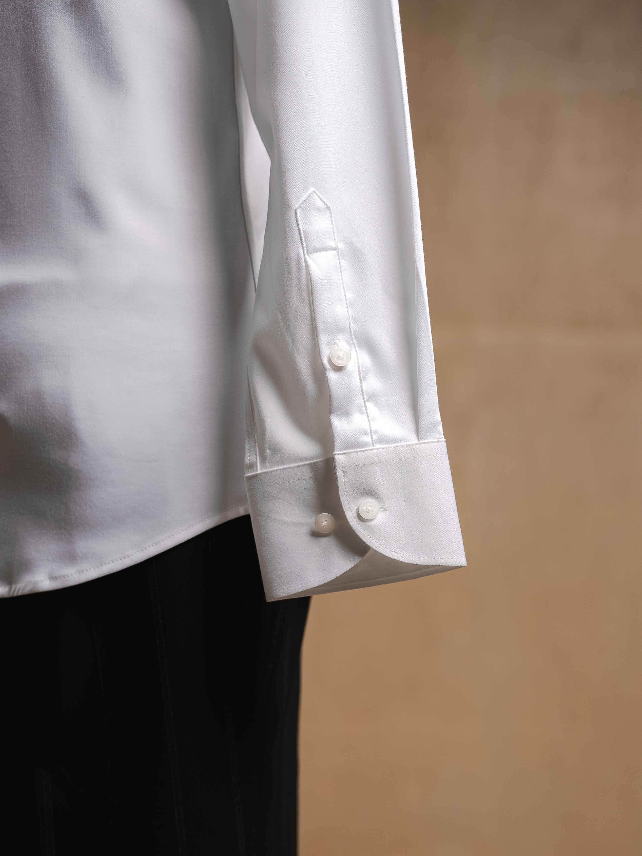 Formal Shirt - White Pinned-Collar