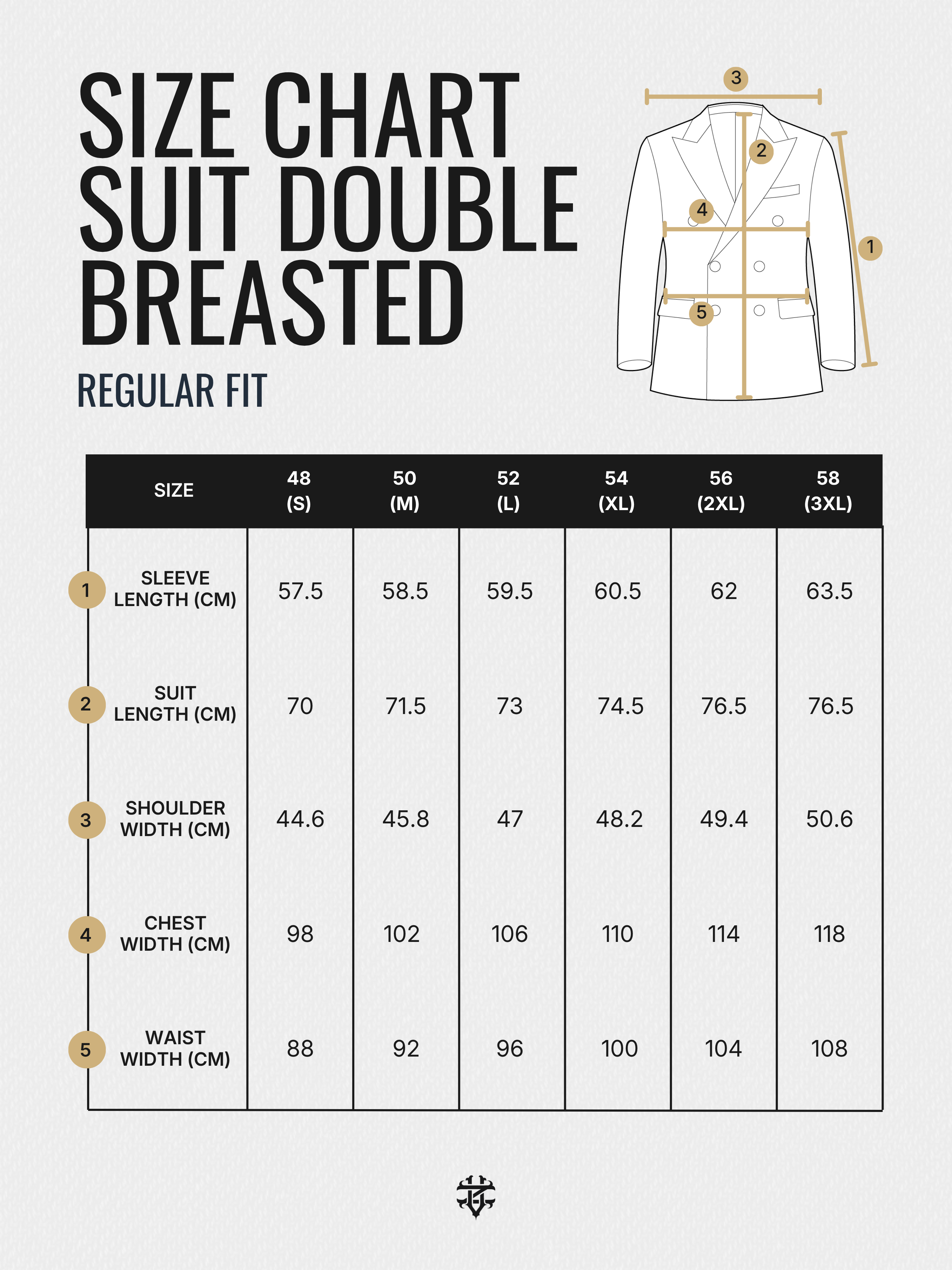 Double Breasted Suit Blazer - Graphite Grey (Regular Fit)
