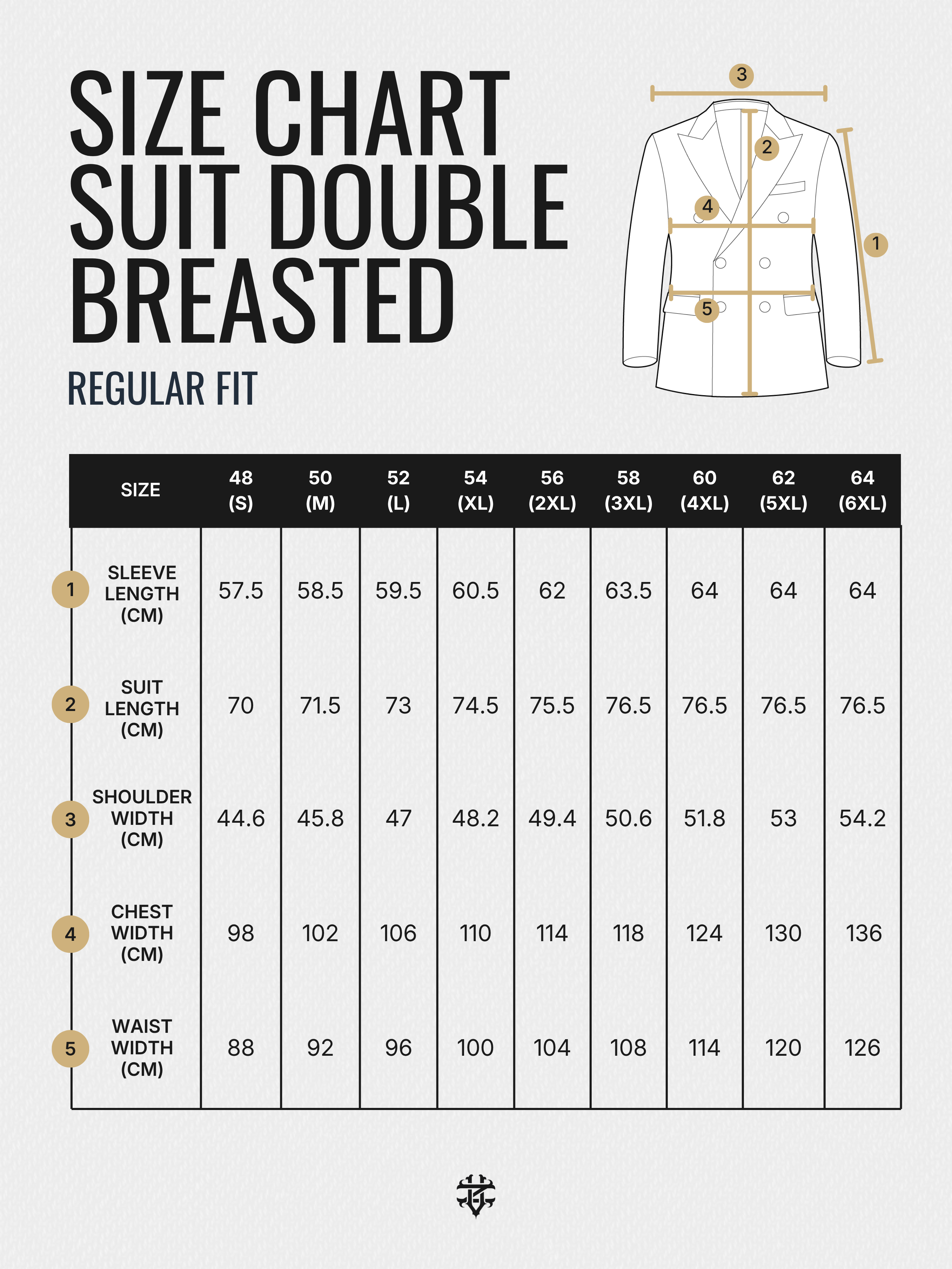 Double Breasted Suit Blazer - Midnight Black (Regular Fit)