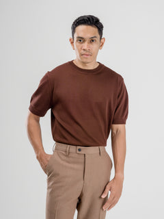 Dany-Round-Neck-Tee-Coffee_01 - Zeve