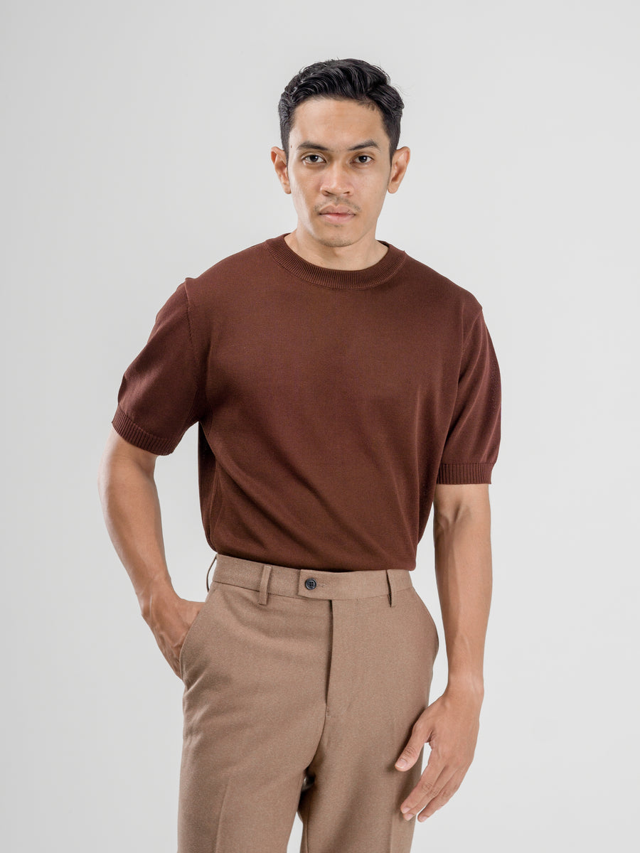Dany-Round-Neck-Tee-Coffee_01 - Zeve