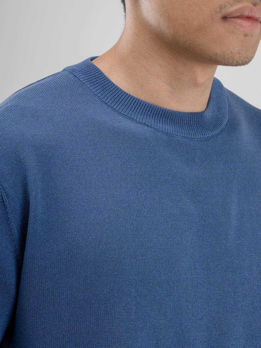 Dany-Round-Neck-Tee-Steel-Blue_04 - Zeve