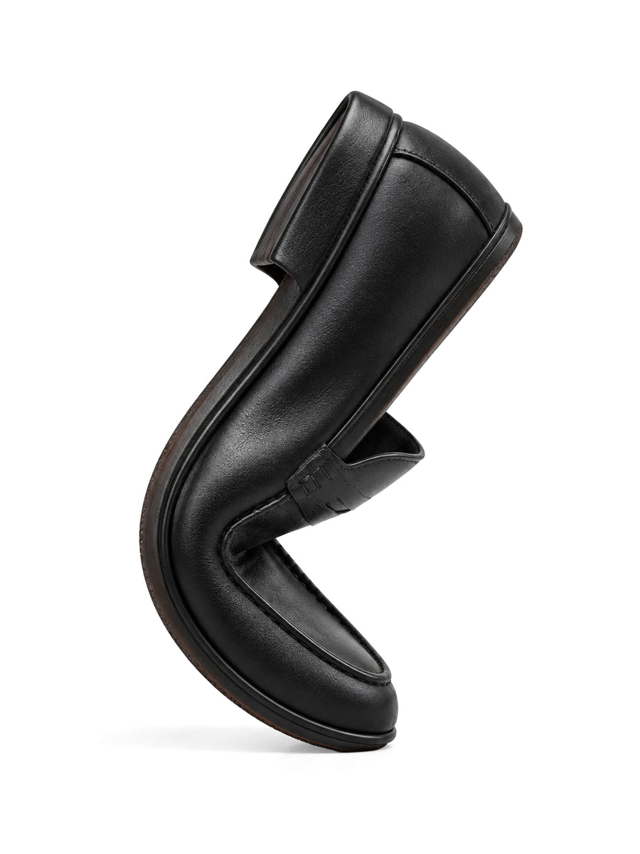 Darien Penny Loafer - Black Leather