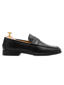 Darien Penny Loafer - Black Leather