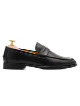 Darien Penny Loafer - Black Leather