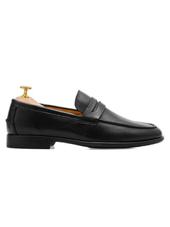 Darien Penny Loafer - Black Leather