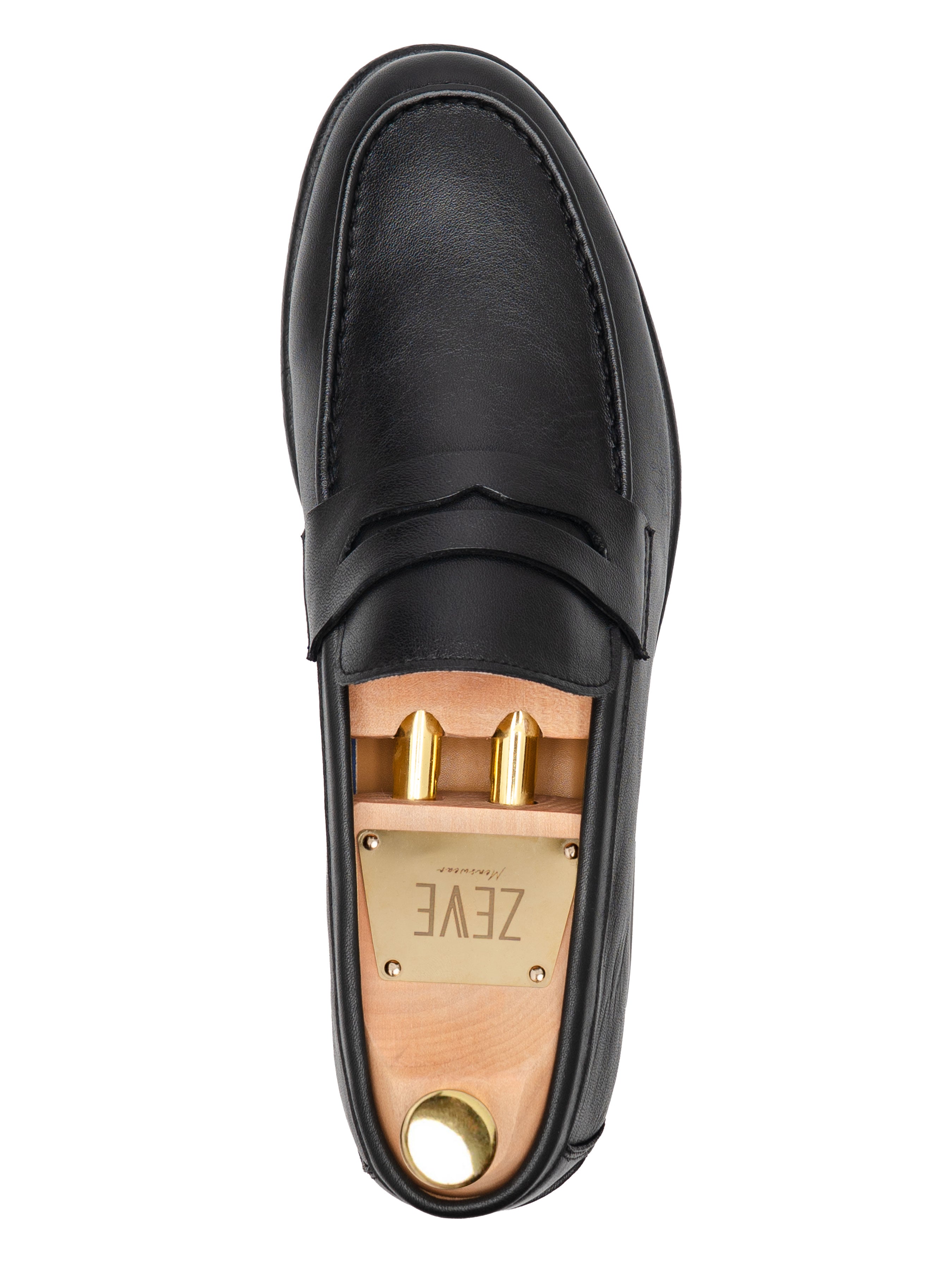 Darien Penny Loafer - Black Leather
