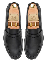 Darien Penny Loafer - Black Leather