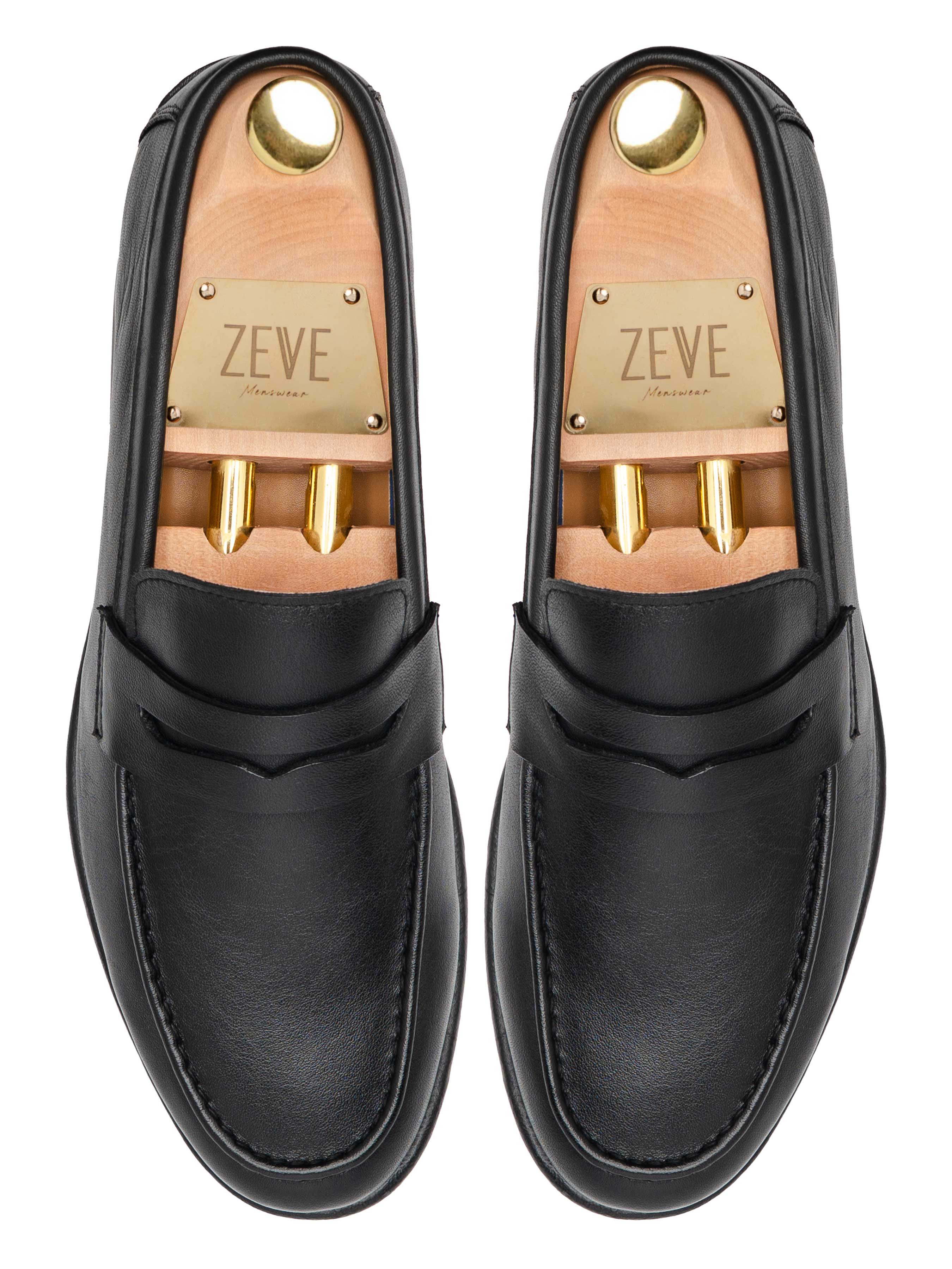 Darien Penny Loafer - Black Leather
