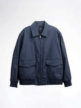 DenimBomberJacketAshBlueFront - Zeve