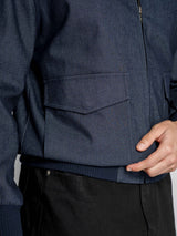 DenimBomberJacketAshBluePocket - Zeve