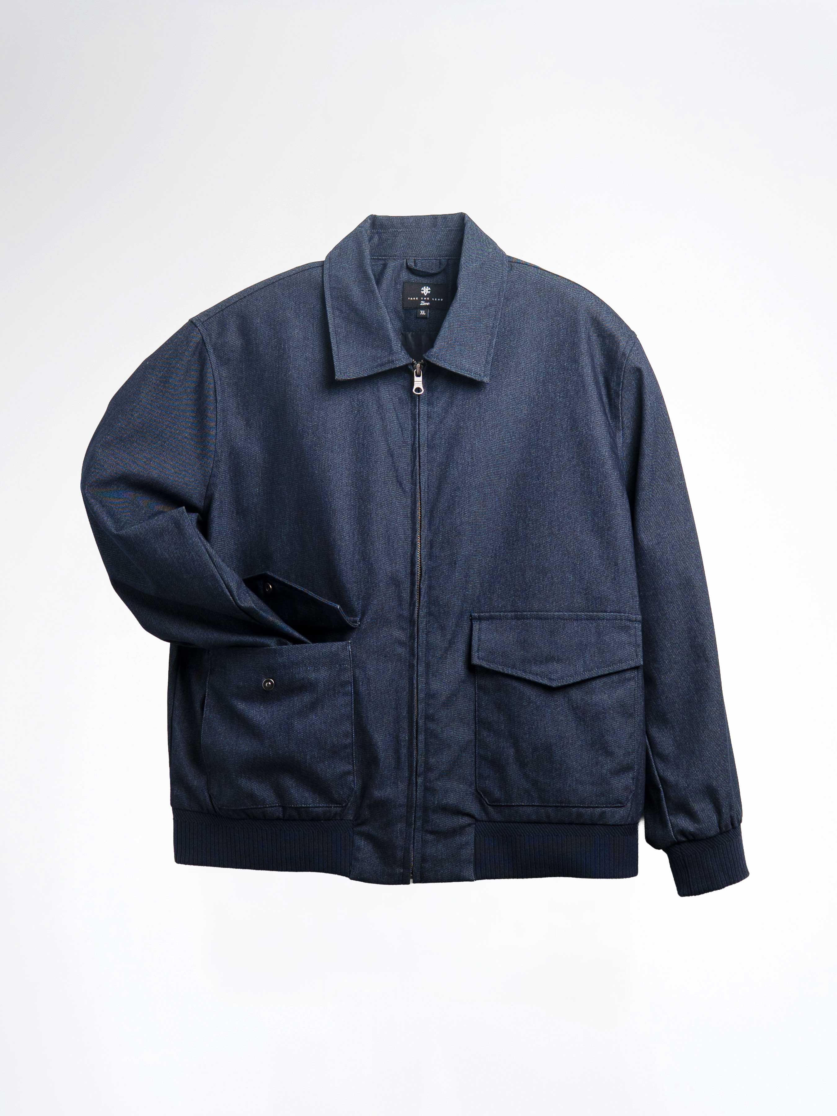 Denim Bomber Jacket - Ash Blue | Zeve