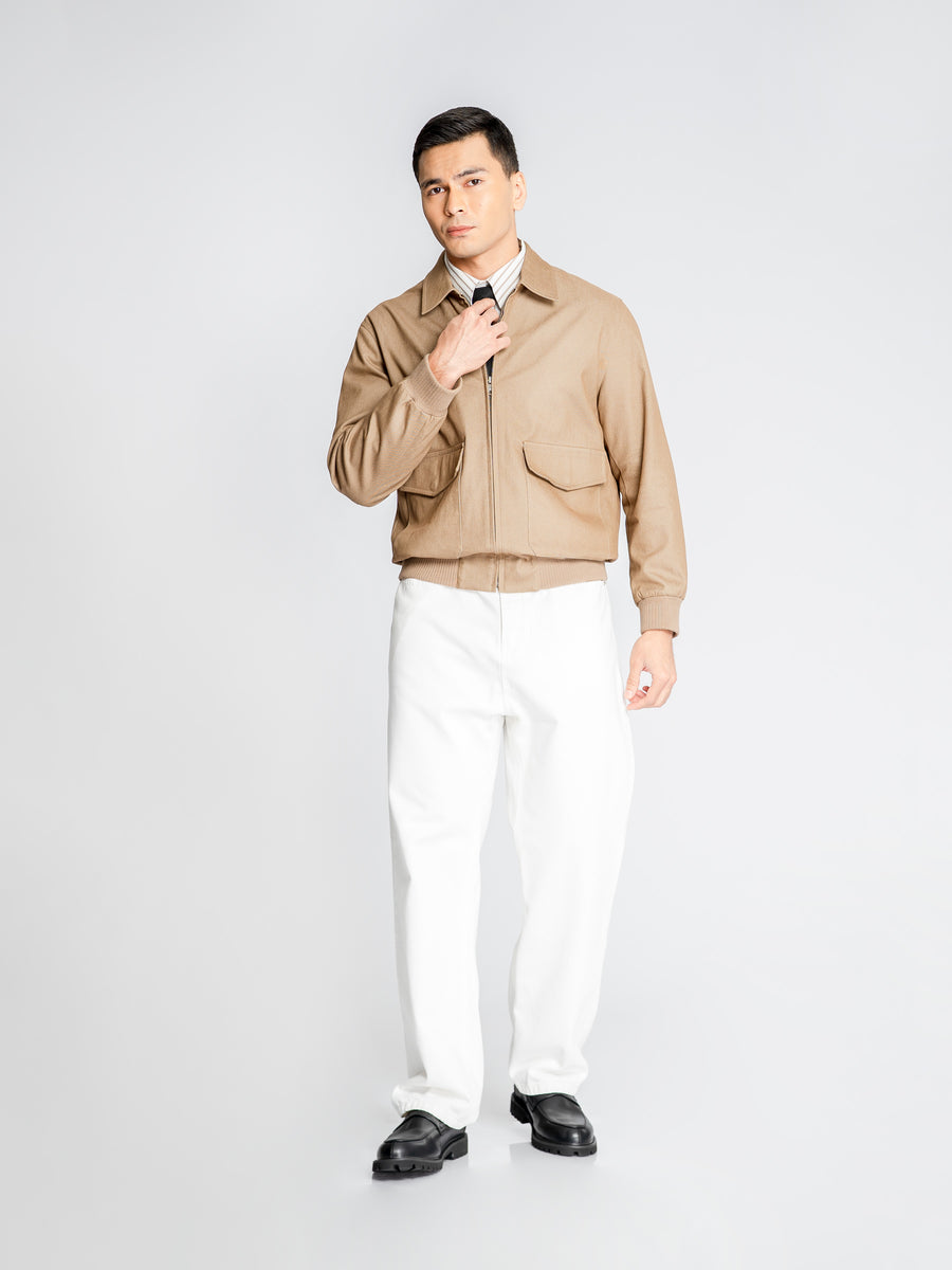 DenimBomberJacketKhakisFullbody2 - Zeve