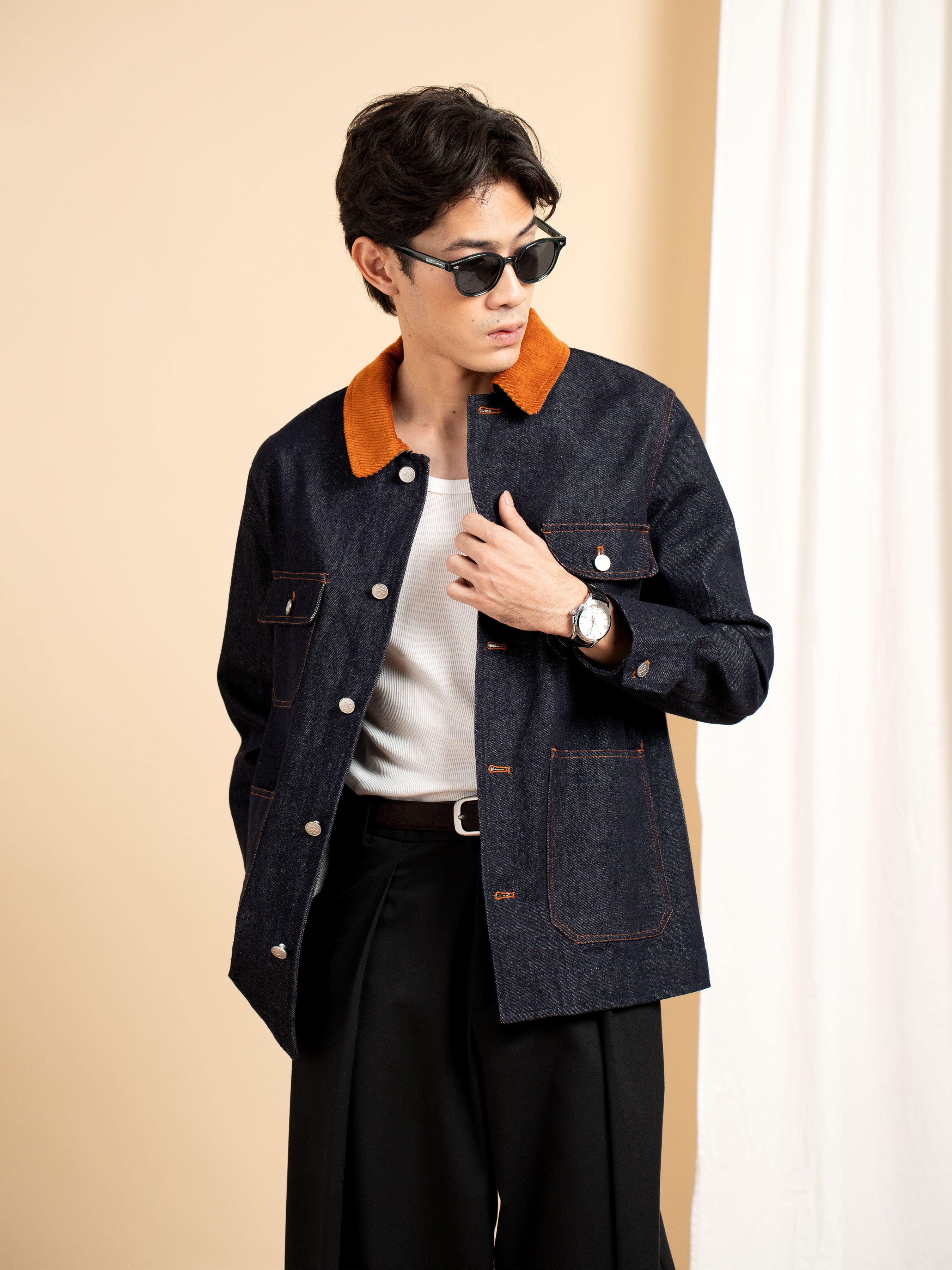 Denim Chore Jacket - Indigo Blue