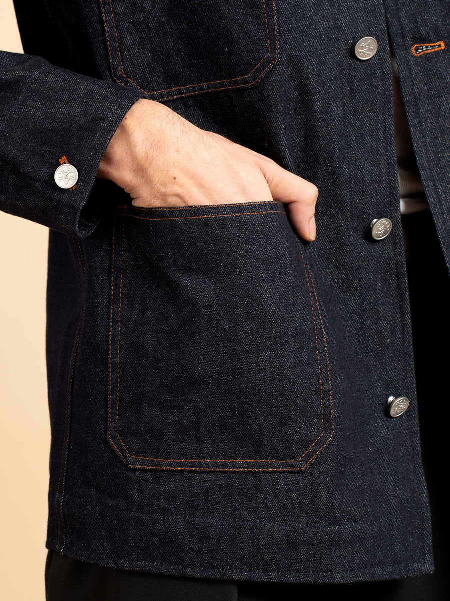 Denim Chore Jacket - Indigo Blue