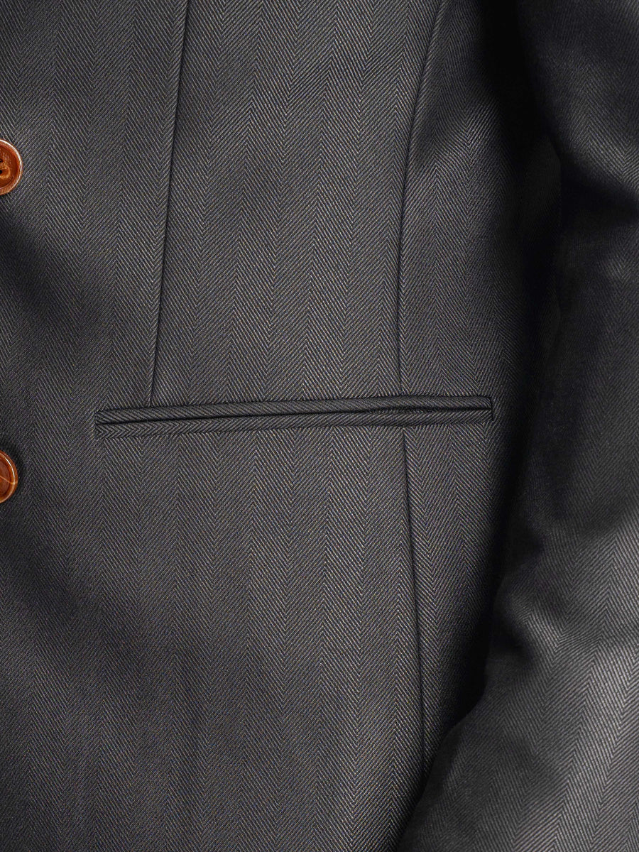 Double-Breasted-Suit-Blazer-Grey-Charcoal-Shadow-Stripe-_Peak-Lapel_-14 - Zeve