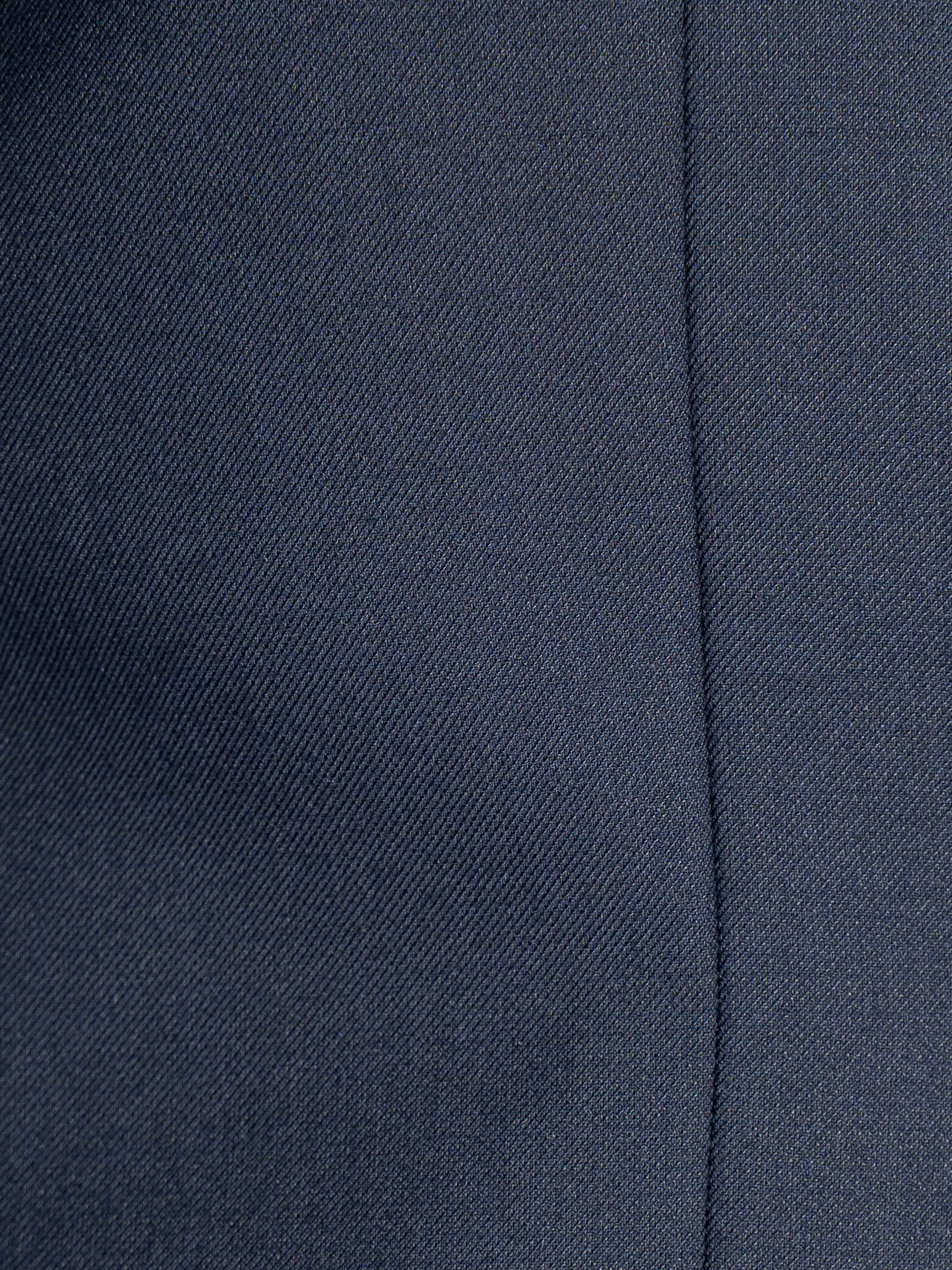 Double Breasted Suit Blazer – Midnight Blue Gold Accent (Peak Lapel)