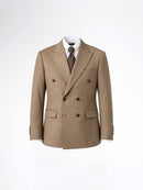 Double Breasted Suit Blazer - Ash Khaki (Regular Fit)