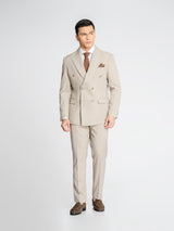 DoubleBreastedSuitBlazerAshSand_PeakLapel_Fullbody1 - Zeve