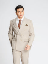 DoubleBreastedSuitBlazerAshSand_PeakLapel_Main - Zeve