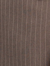 DoubleBreastedSuitBlazerBrownPinstripesPeakLapelMaterial - Zeve