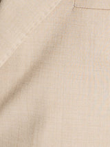 DoubleBreastedSuitBlazerCreamBeigePlain_PeakLapel_Material - Zeve