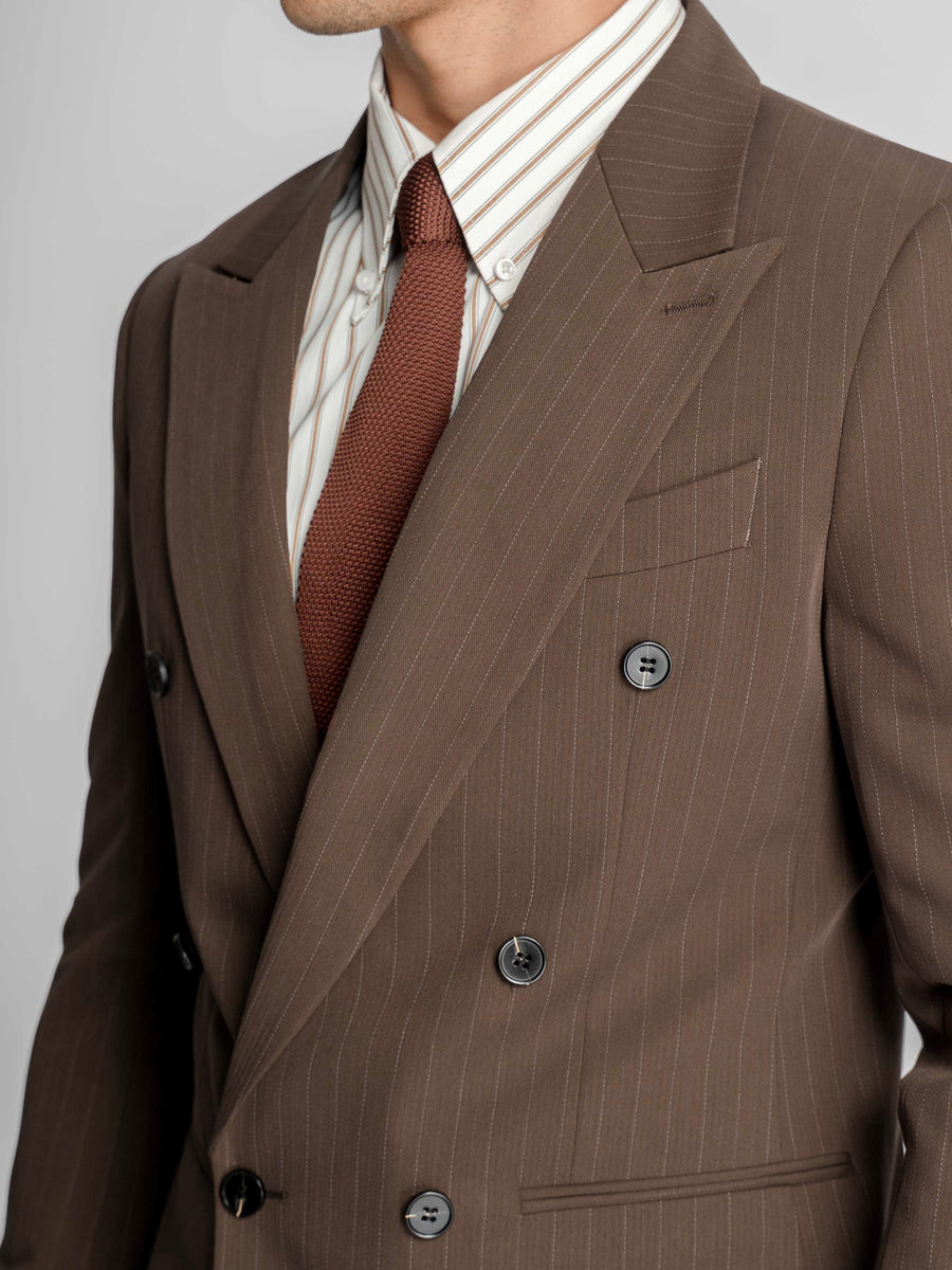 DoubleBreastedSuitBlazerDarkBrownPinstripesLapel_7feee43a-2e94-4ddf-8f70-32929f2e7d89 - Zeve