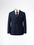 Double Breasted Suit Blazer - Deep Navy (Regular Fit)