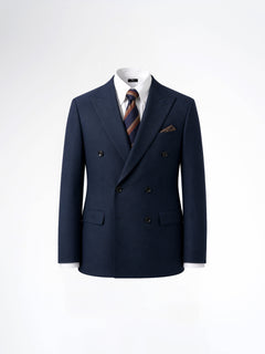 Double Breasted Suit Blazer - Deep Navy (Regular Fit)