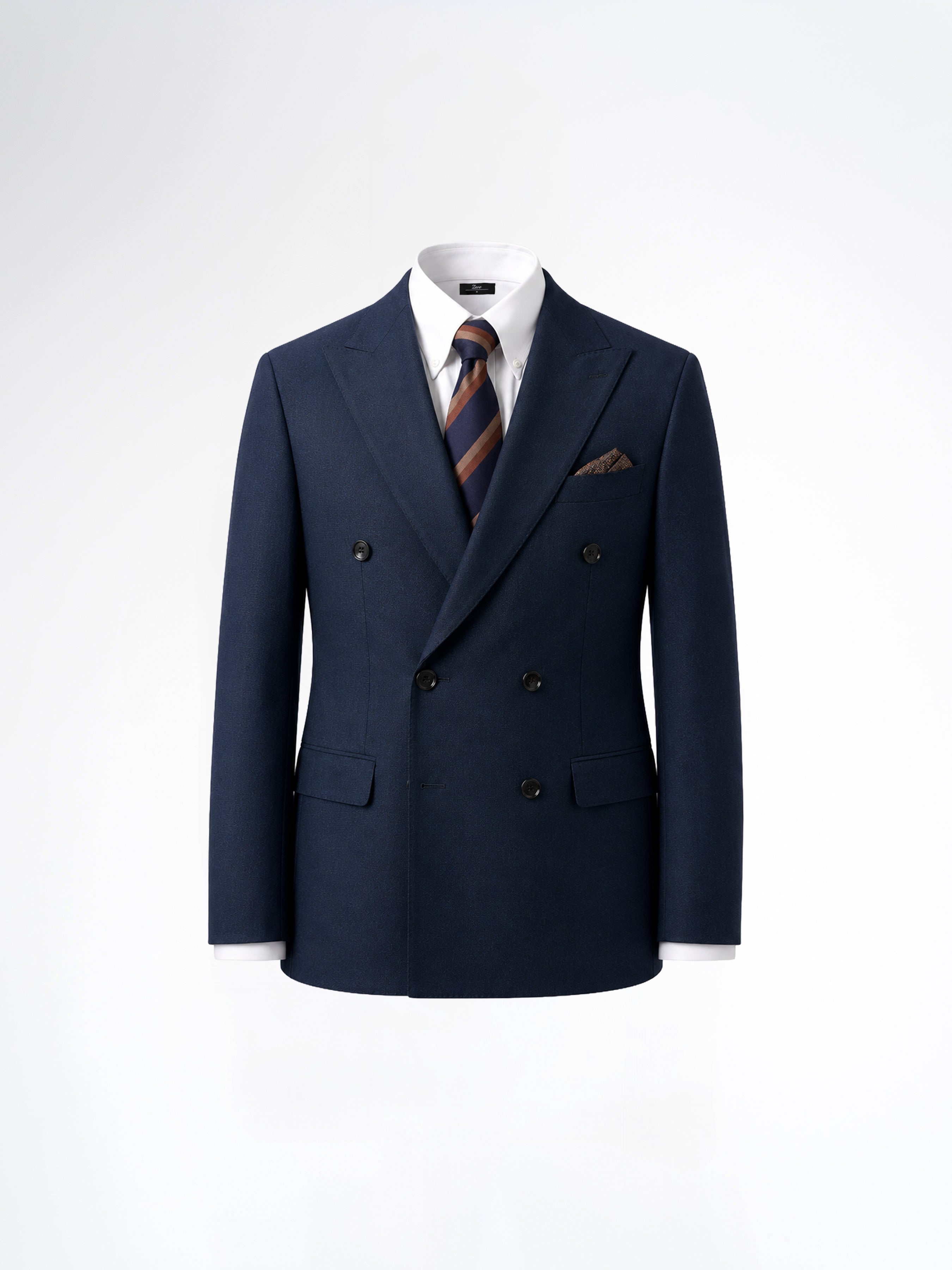 Double Breasted Suit Blazer - Deep Navy (Regular Fit)