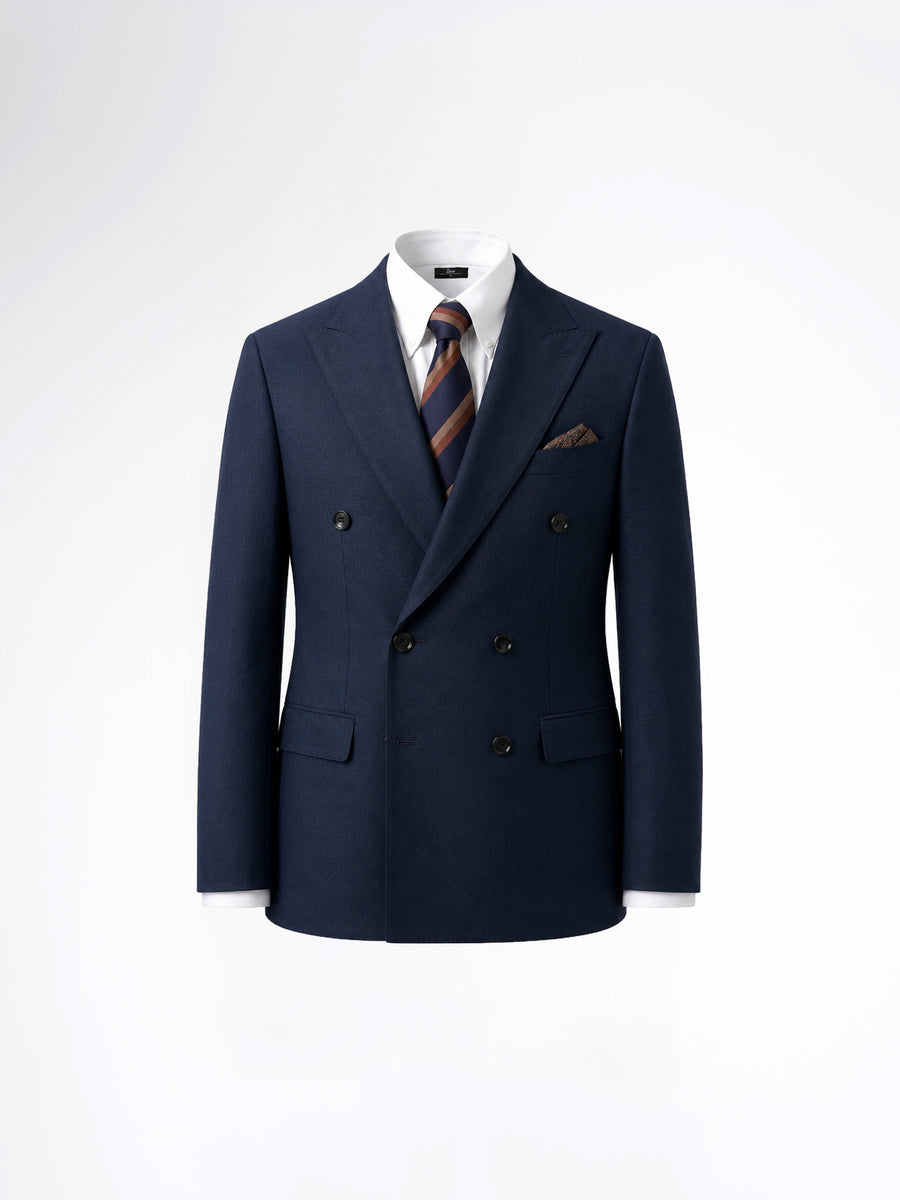 Double Breasted Suit Blazer - Deep Navy (Regular Fit)