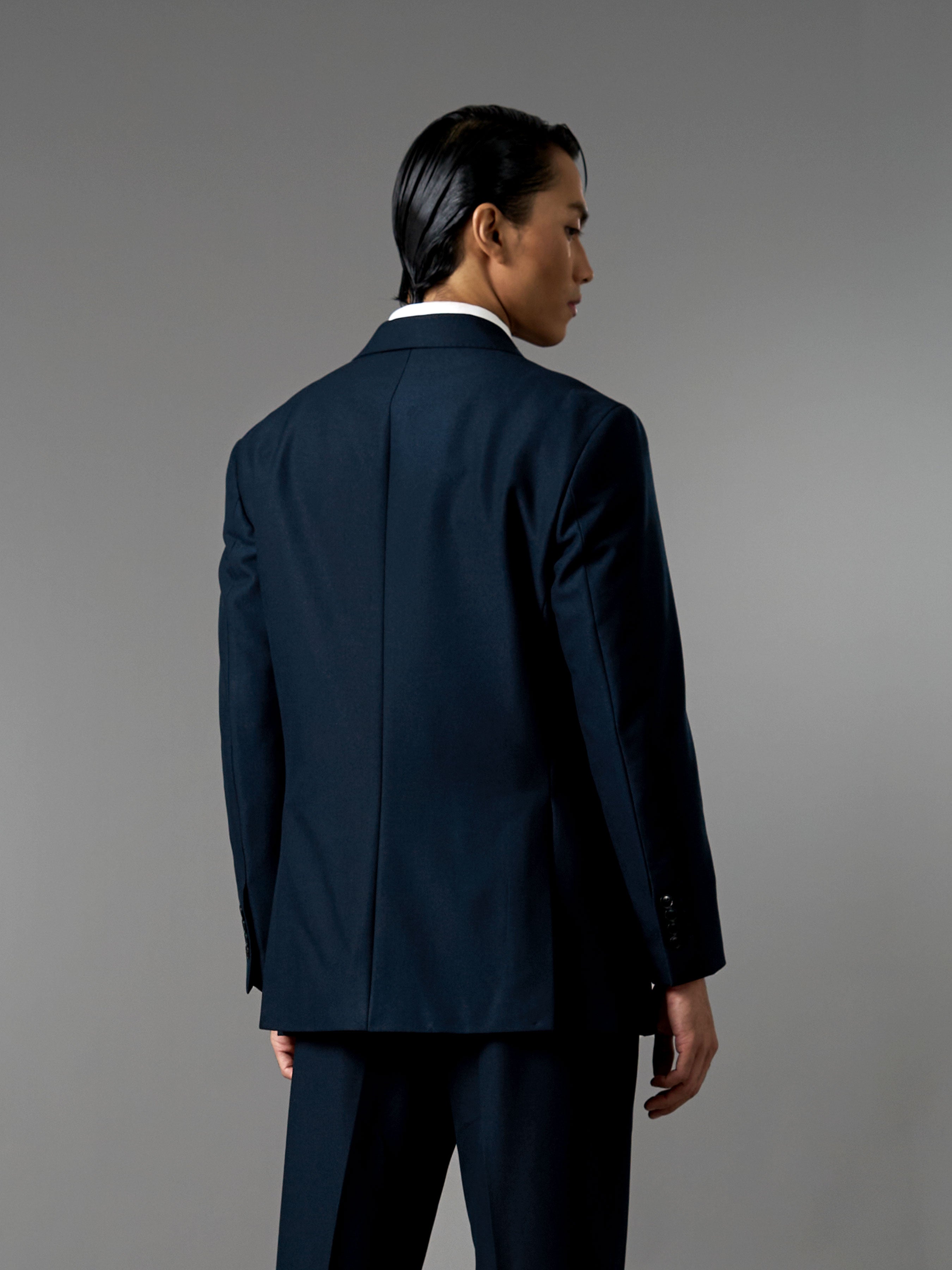 Double Breasted Suit Blazer - Deep Navy (Regular Fit)