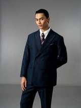 Double Breasted Suit Blazer - Deep Navy (Regular Fit)
