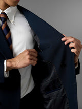 Double Breasted Suit Blazer - Deep Navy (Regular Fit)