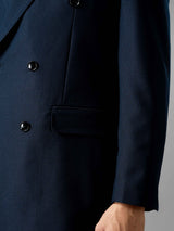 Double Breasted Suit Blazer - Deep Navy (Regular Fit)