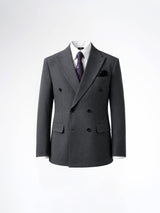 Double Breasted Suit Blazer - Graphite Grey (Regular Fit)