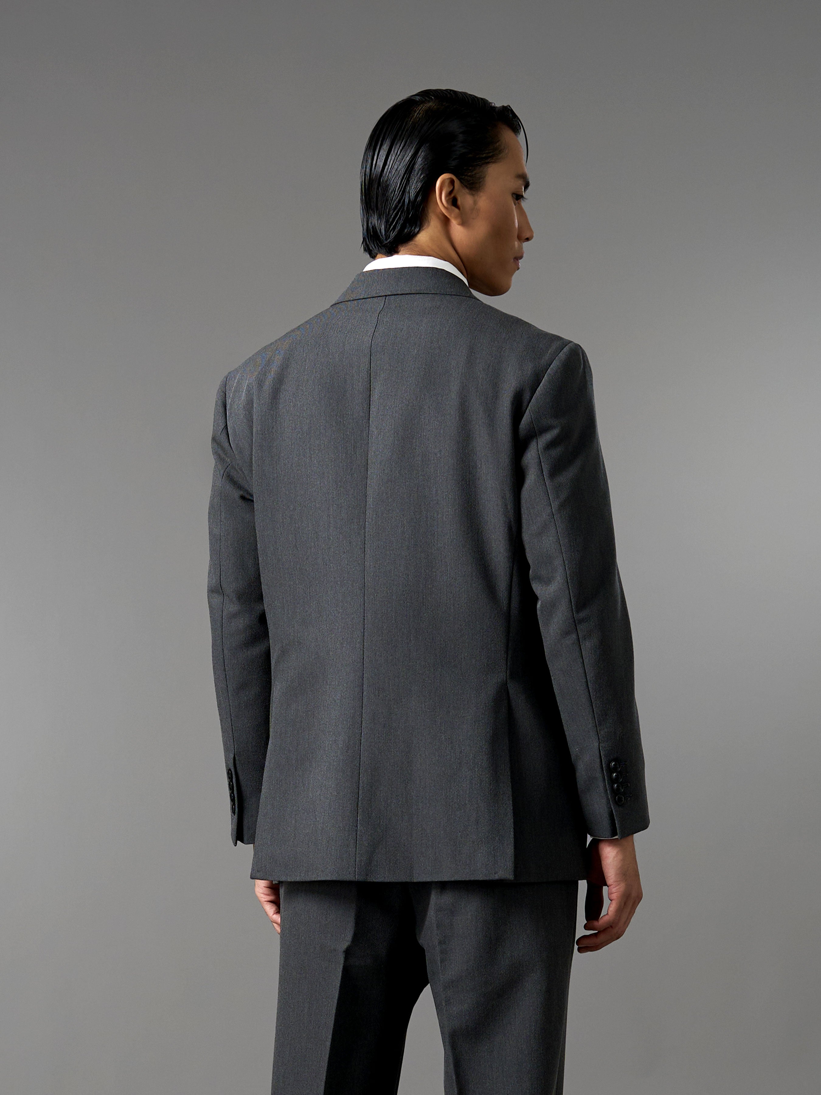 Double Breasted Suit Blazer - Graphite Grey (Regular Fit)
