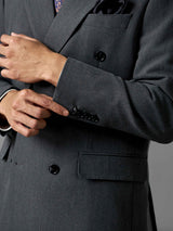 Double Breasted Suit Blazer - Graphite Grey (Regular Fit)