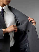 Double Breasted Suit Blazer - Graphite Grey (Regular Fit)