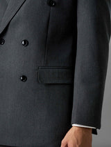 Double Breasted Suit Blazer - Graphite Grey (Regular Fit)