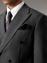Double Breasted Suit Blazer - Graphite Grey (Regular Fit)