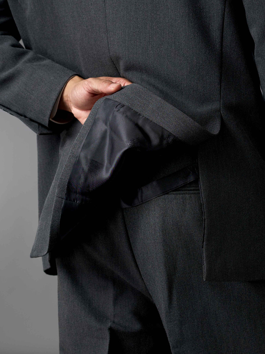 Double Breasted Suit Blazer - Graphite Grey (Regular Fit)